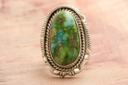 Artie Yellowhorse Genuine Sonoran Turquoise Sterling Silver Ring